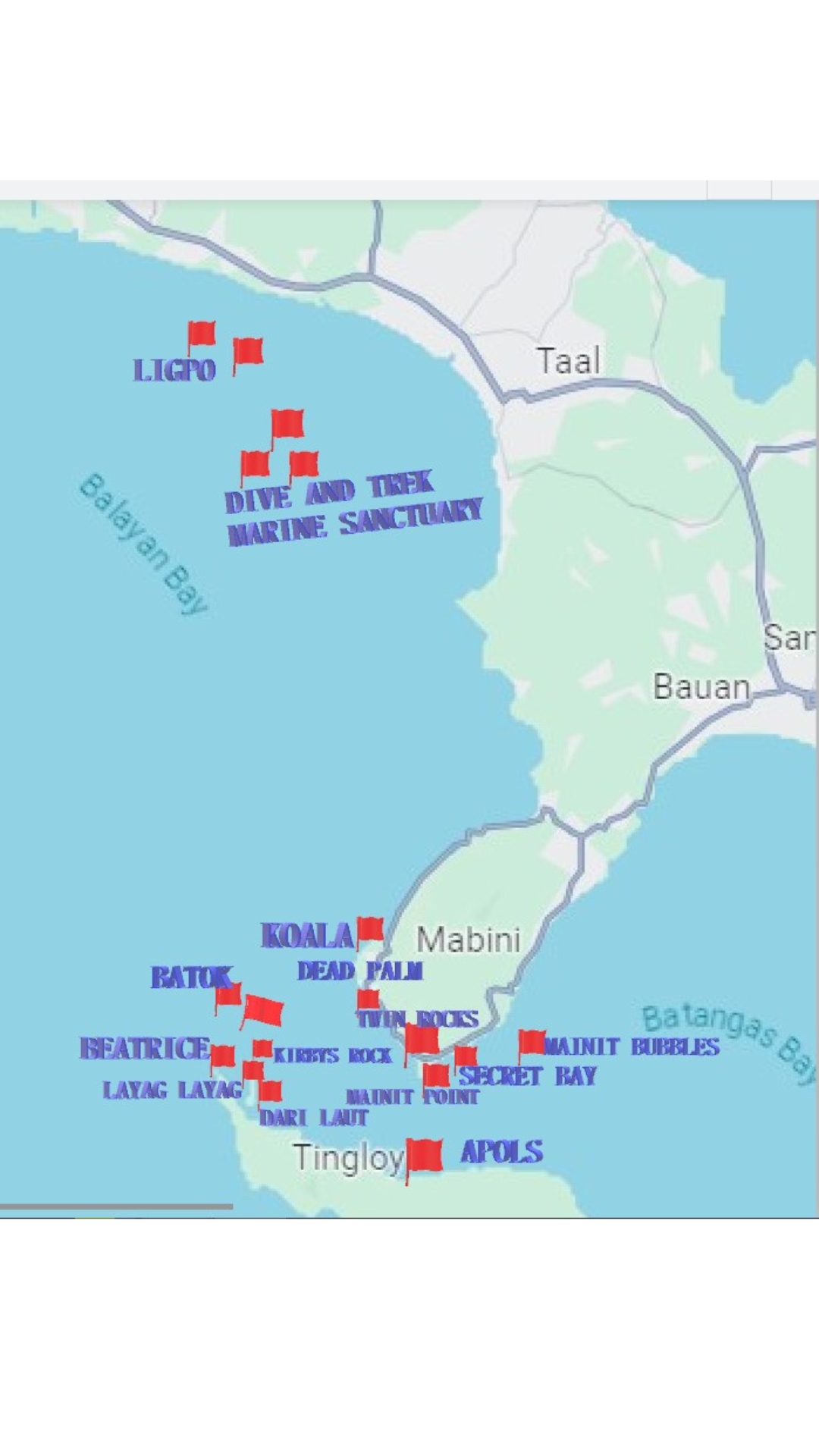 anilao dive sites